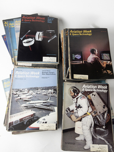 lot 359 image: Massive Stack (50-70) of VINTAGE AVIATION WEEK & SPACE TECHNOLOGY  Magazines - Circa 1970s - Art, Scrapbooking, Retro Vintage Ads