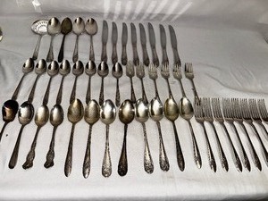 Large Lot of Vintage Community Silverplated Silverware As Seen in Photo