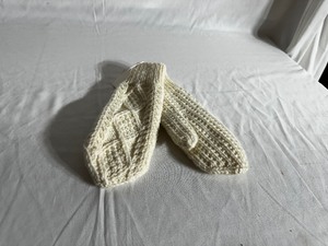 Vintage Aran Donegal Fisherman Irish Wool Knit Mittens