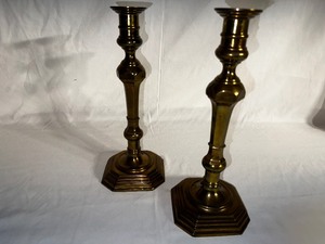 Pair of Vintage Brass Candlesticks Measuring 12 inches tall