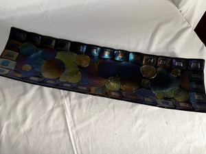Fused Glass Platter Measuring 23 x 7