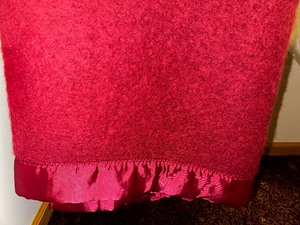 Coming Home Wool Acrylic Blend Blanket with Satiny Trim Size King