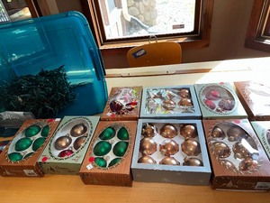 Variety of Vintage Sparkling Blown Glass Ornaments