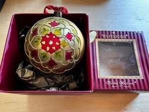 Waterford Holiday Heirlooms Jolly Brocade Ball Ornament Numbered 902000