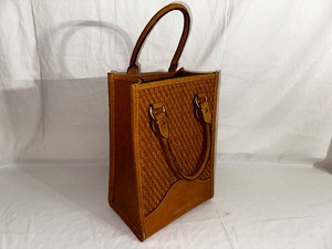 Buffalo Hide Handcrafted Lewis Drake Tote Bag Measuring 10 x 14 x 11