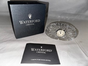 Vintage Waterford Crystal Oval Desk Clock