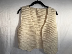 Cream Irish Knit Sweater Vest