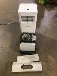 Vissani 5,000 BTU 115-Volt Portable Air Conditioner for 150 sq. ft. Rooms with Dehumidifier and Remote in White  Customer Returns See Pictures
