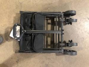 Karl home Oxford Fabric Steel Frame 4-Wheeled Outdoor Garden Cart Collapsible Folding Wagon in Black  Customer Returns See Pictures