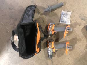 RIDGID 18V Brushless Cordless 2-Tool Combo Kit with Hammer Drill, Impact Driver with Bag No Batteries and Charger Customer Returns See Pictures