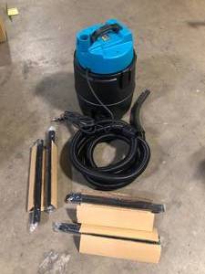 VEVOR Pond Vacuum Cleaner, 1400W Motor in Single Chamber Suction System, 120V Motor with 15 ft Electric Wire, 4 Extended Tubes, 4 Brush Heads, 1 Filter Bag for Multi-use Cleaning Above Ground  Customer Returns See Pictures