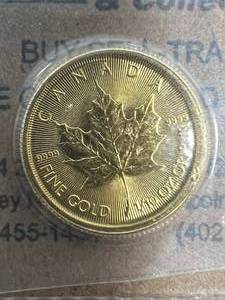 110TH OZ .999 PURE GOLD 2023 CANADIAN MAPLE LEAF