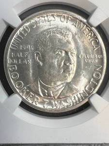 1946 US BOOKER T. WASHINGTON HALF DOLLAR NGC MS65