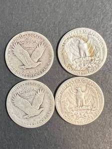 4 US SILVER QUARTERS