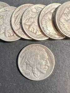 GROUP OF 9 US BUFFALO NICKELS