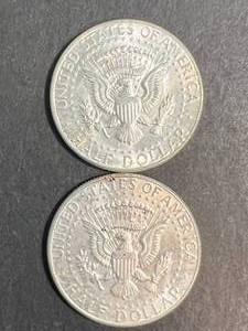 2 US 1964 KENNEDY HALF DOLLARS