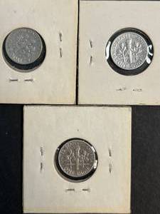 3 US ROOSEVELT DIMES 1955-D