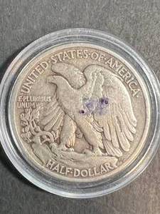 1938 US WALKING LIBERTY HALF DOLLAR IN AIRTITE