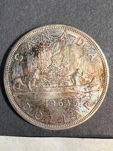 1963 CANADIAN CANOE SILVER DOLLAR