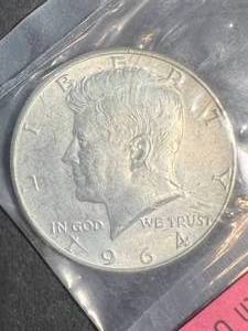 1964 US KENNEDY HALF DOLLAR THANKS FOR BANKING WITH US