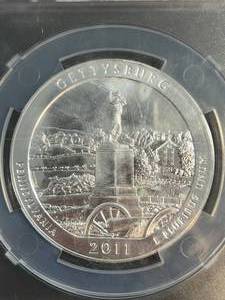 5 TROY OZ .999 FINE SILVER 2011 QUARTER ANACS MS69
