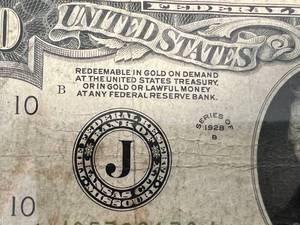 1928B US $20 REDEEMABLE IN GOLD NOTE