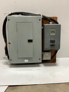 lot 12 image: Electrical Panel with Motor Starter and Cord