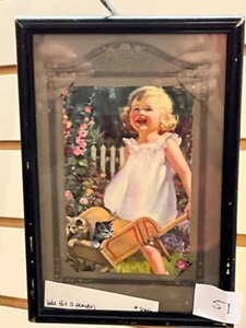 lot 51 image: Vintage framed picture Wee Bit O Heaven