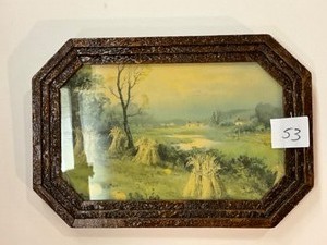 lot 53 image: Vintage framed Harvest picture