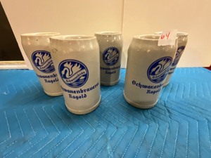 lot 64 image: Antique German Beer Steins 1 liter 7 14 high