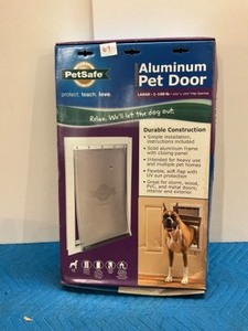 lot 69 image: Pet Safe Alum Large Pet Door - Never Used
