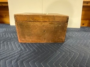 lot 99 image: Antique Swedish Sugar Box with Cutter