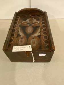 lot 105 image: Antique Swedish slide Box