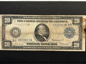 1914 Blue Seal $20 Dollar Federal Reserve Note