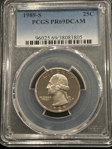 1989-S Washington Quarter Proof PCGS PR69 Deep Cameo