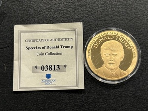 Donald Trump Gold Layered Medallion