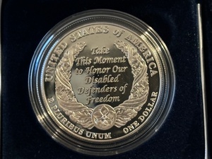 2010-W Disabled Veterans Silver Dollar Proof 189,881 Minted