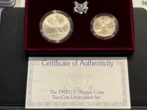 1992 U.S. Olympic 2 Coin Set