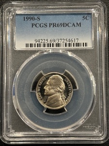 1990-S Jefferson Nickel Proof PCGS PR69 Deep Cameo