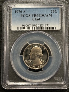 1976-S Washington Quarter Proof PCGS PR69 Deep Cameo