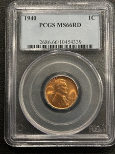 1940 Lincoln Cent PCGS MS66 Red