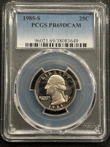 1985-S Washington Quarter Proof PCGS PR69 Deep Cameo