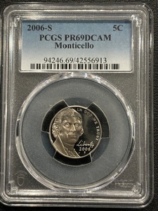 2006-S Monticello Nickel Proof PCGS PR69 Deep Cameo