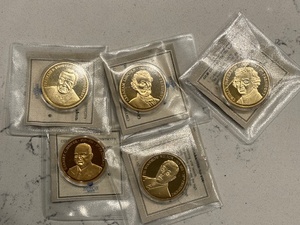 Greatest American Presidents Gold Plated Medallions