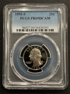 1991-S Washington Quarter Proof PCGS PR69 Deep Cameo