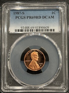 1987-S Lincoln Cent Proof PCGS PR69 Red Deep Cameo