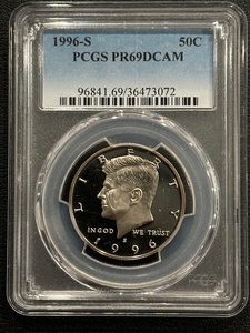 1996-S Kennedy Half Dollar Proof PCGS PR69 Deep Cameo