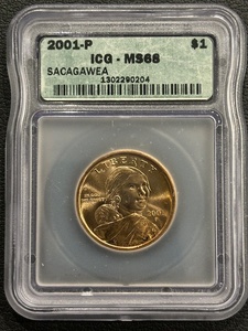 2001-P Sacagawea Dollar ICG MS66