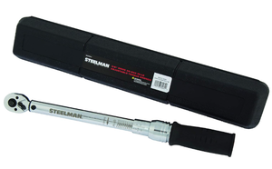 lot 310 image: Steelman 38-Inch Drive 30-200 in-lb Micro-Adjustable Torque Wrench, Steel, Comfortable Grip, Audible and Tactile Indicator