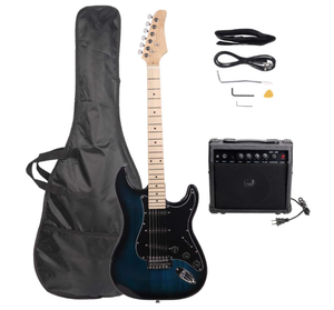 lot 67 image: GLARRY Full Size Electric Guitar with Amp and Accessories Pack Guitar Bag